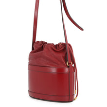 将图像加载到图库查看器中，GUCCI Horsebit1955 Drawstring Bag Shoulder Bag Red602118 000926 Leather
