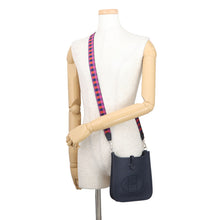 将图像加载到图库查看器中，HERMES Evelyne Amazon Long Maxi Quadrille Blue Nuit Taurillon Clemence Size TPM
