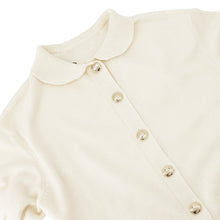 Load image into Gallery viewer, CHANEL CC Logo Button Knit Short Sleeve Size 34 IvoryP65575-K61301-N9739 Cashmere100%
