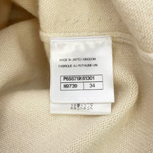 Load image into Gallery viewer, CHANEL CC Logo Button Knit Short Sleeve Size 34 IvoryP65575-K61301-N9739 Cashmere100%
