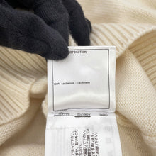 Load image into Gallery viewer, CHANEL CC Logo Button Knit Short Sleeve Size 34 IvoryP65575-K61301-N9739 Cashmere100%
