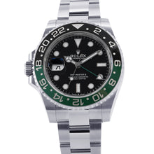 将图像加载到图库查看器中，ROLEX GMT Master II W40mm Stainless Steel Black Dial126720VTNR
