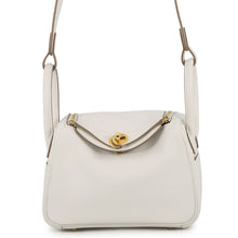 将图像加载到图库查看器中，HERMES Lindy Verso Gris Perle/Gris Meyer Swift Leather Size Mini
