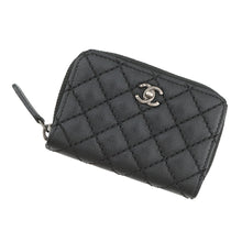 Load image into Gallery viewer, CHANEL Matelasse Turnlock Motif Coin Purse Black Caviar Leather
