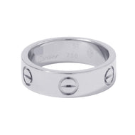 CARTIER LOVE Ring Classic Model Size 51/#11 ClassicB4084751/B4084700 18K White Gold