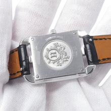 将图像加载到图库查看器中，HERMES Cape Cod Double Tour Chaine d'Ancre Diamond Bezel H33mm×W23mm Stainless Steel Leather Black DialCC1.330
