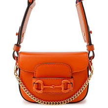 将图像加载到图库查看器中，GUCCI Horsebit1955 Shoulder Bag Orange726863 Leather Size Mini
