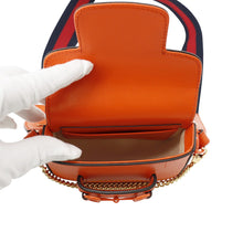 将图像加载到图库查看器中，GUCCI Horsebit1955 Shoulder Bag Orange726863 Leather Size Mini
