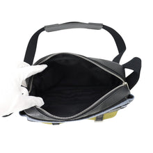 Load image into Gallery viewer, LOEWE Military Messenger Bag XS Black/Gray/Khaki317.12AA72 Leather Wool
