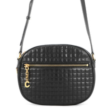 将图像加载到图库查看器中，CELINE Quilted Camera Bag Black188353 Leather Size Medium
