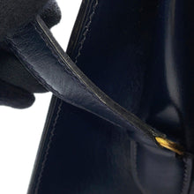将图像加载到图库查看器中，HERMES Kelly Sports GM Blue Indigo Box Calf Leather
