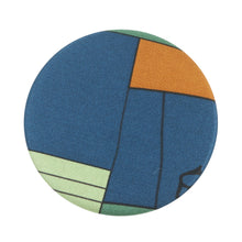 将图像加载到图库查看器中，HERMES Petit H Brooch Blue VertTurquoise Silk

