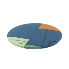 将图像加载到图库查看器中，HERMES Petit H Brooch Blue VertTurquoise Silk
