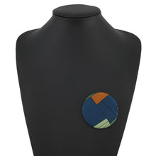 将图像加载到图库查看器中，HERMES Petit H Brooch Blue VertTurquoise Silk
