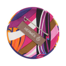 Load image into Gallery viewer, HERMES Petit H Brooch Rose/Rouge/Fuchsia Silk
