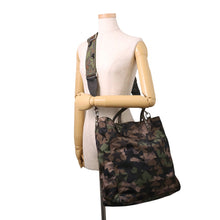 Load image into Gallery viewer, Valentino Garavani Rock Studded Camouflage Star Pattern 2-Way Tote Khaki/MulticolorLY2B0473NY0_A63 Nylon Leather
