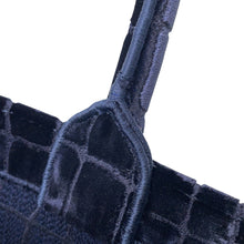 Load image into Gallery viewer, Dior Book Tote Bag (Fake Crocodile) Navy/Red/White suede Size Large
