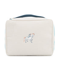 HERMES Gabriole Togo Ivory/Blue Cotton100% Size MM