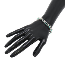 将图像加载到图库查看器中，TIFFANY&amp;Co. Clasping Link Bracelet SV925 TIFFANY&amp;Co. Blue Enamel
