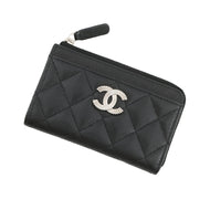 CHANEL CC Logo Matelasse Fragment Case BlackAP3982 Caviar Leather