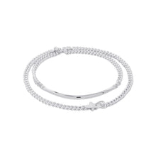 将图像加载到图库查看器中，HERMES BoucleSellier Inflexible Necklace Size 42H125209B SV925
