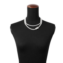 将图像加载到图库查看器中，HERMES BoucleSellier Inflexible Necklace Size 42H125209B SV925
