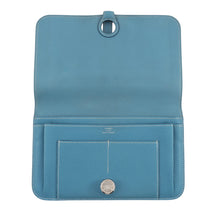 将图像加载到图库查看器中，HERMES Dogon Blue Jean Togo Leather
