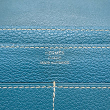 将图像加载到图库查看器中，HERMES Dogon Blue Jean Togo Leather
