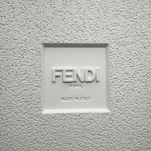 将图像加载到图库查看器中，FENDI FF logo sneakers with white cross band White/Black7E1198 Leather Size 10
