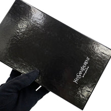 将图像加载到图库查看器中，SAINT LAURENT PARIS Logo Zip Around Long Wallet Cloth Silver352904 Leather
