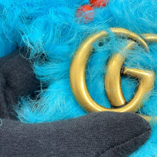 将图像加载到图库查看器中，GUCCI GG Marmont ChainShoulder Light Blue/Orange476433 Fur Embroidery
