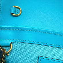 将图像加载到图库查看器中，GUCCI GG Marmont ChainShoulder Light Blue/Orange476433 Fur Embroidery
