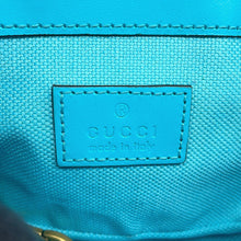 将图像加载到图库查看器中，GUCCI GG Marmont ChainShoulder Light Blue/Orange476433 Fur Embroidery
