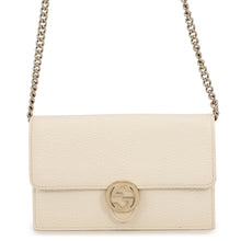 将图像加载到图库查看器中，GUCCI ChainShoulder wallet Ivory615523 Leather

