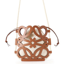 Load image into Gallery viewer, LOEWE Cut-out Shoulder Bag Brown/IvoryB922Q09X01 Leather Canvas
