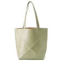 将图像加载到图库查看器中，LOEWE Puzzle Fold Tote Bag Moss GreenA657G50X01 Leather
