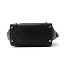 Load image into Gallery viewer, CELINE Luggage Shopper Tote Black189793 Leather Size micro
