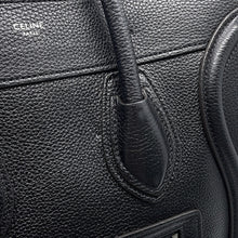 Load image into Gallery viewer, CELINE Luggage Shopper Tote Black189793 Leather Size micro
