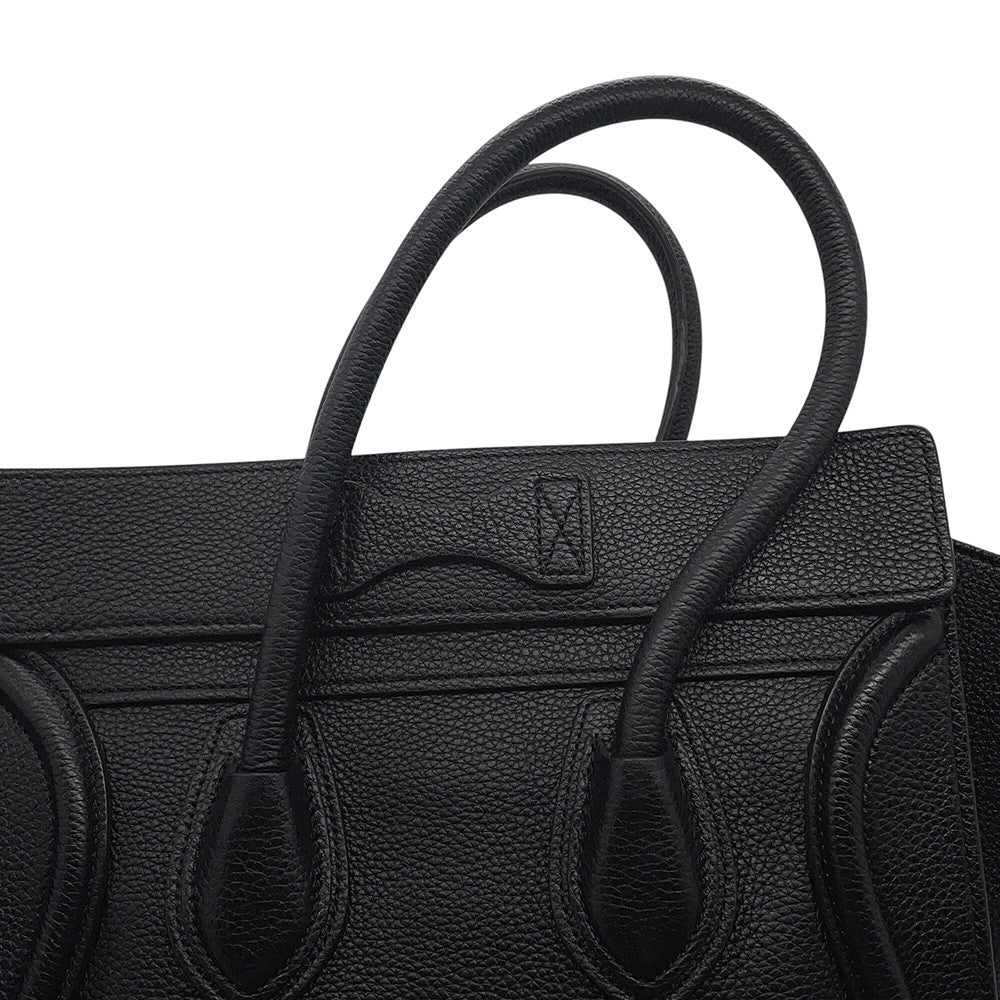CELINE Luggage Shopper Tote Black189793 Leather Size micro