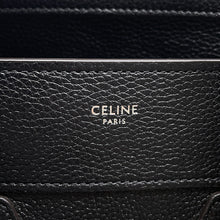 Load image into Gallery viewer, CELINE Luggage Shopper Tote Black189793 Leather Size micro
