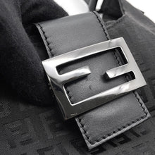 Load image into Gallery viewer, FENDI Zucchino One Shoulder Bag Black Canvas Leather
