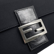 Load image into Gallery viewer, FENDI Shoulder Bag Black Cotton Leather
