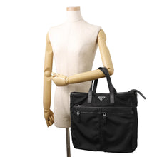 将图像加载到图库查看器中，PRADA 2way Tote Bag Black2VG860 Nylon Leather
