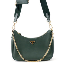 Load image into Gallery viewer, PRADA 2WAY Shoulder Bag Green1BH204 Saffiano Leather
