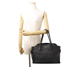 将图像加载到图库查看器中，PRADA Logo Tote Bag Black1BG517 Leather
