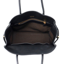 将图像加载到图库查看器中，PRADA Logo Tote Bag Black1BG517 Leather
