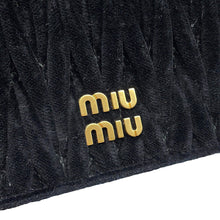 Load image into Gallery viewer, MIUMIU Chain Shoulder Bag Black5BP065 Velour
