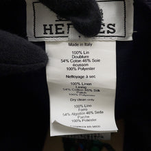将图像加载到图库查看器中，HERMES Gabriel Beret Size 57 Navy Linen100%
