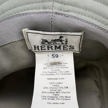 将图像加载到图库查看器中，HERMES Harper HSellier Bucket Hat Size 59 Light Blue Cotton100%
