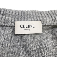 Load image into Gallery viewer, CELINE Rhinestone Cardigan Size XS Gray Cashmere Rhinestone
